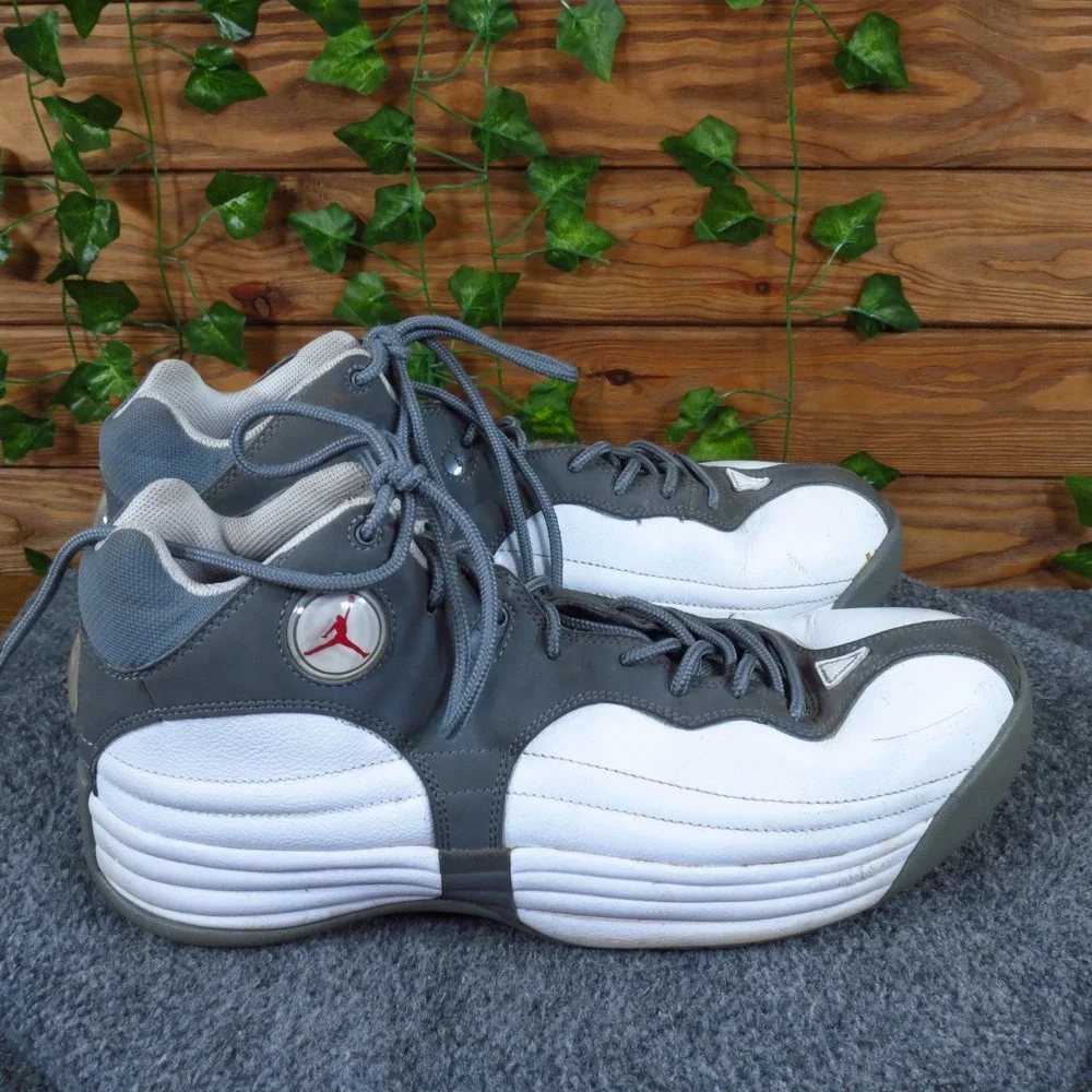 Jordan Jumpman Team 1 Retro Mens Basketball Shoes Size 10.5 Athletic White Grey